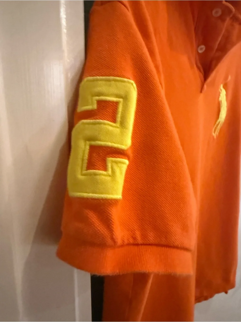 Polo by Ralph Lauren Men's Orange Custom Fit Polo